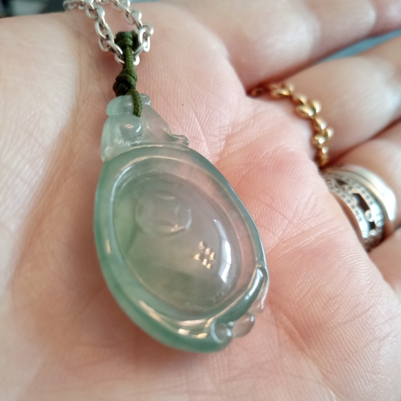 Certified Burmese Jadeite Jade Melon Pendant - Picture 6 of 8